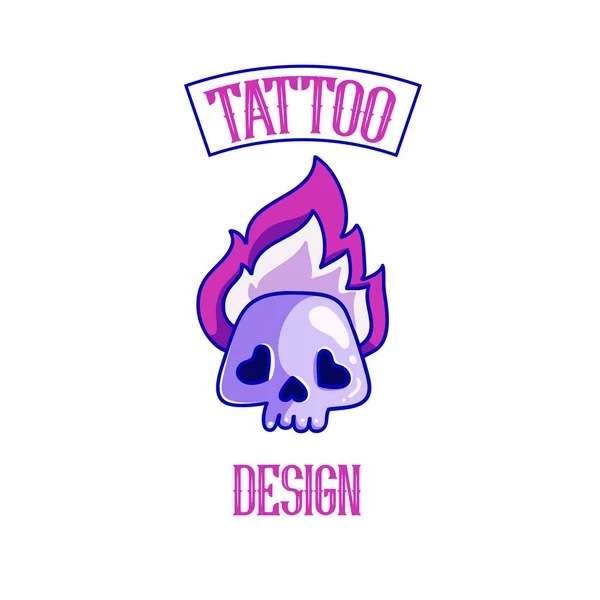 Modelo de logotipo do estúdio de tatuagem — Vetor de Stock