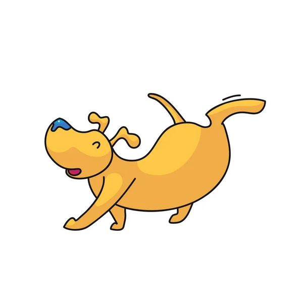 Ícone cão andando — Vetor de Stock