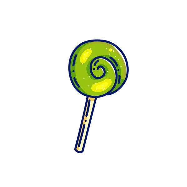 Forma espiral de doces verdes de caramelo — Fotografia de Stock