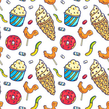 Renkli şekerler seamless modeli