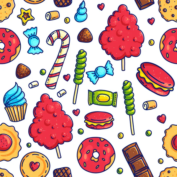 Colorful candies seamless pattern — Stock Vector