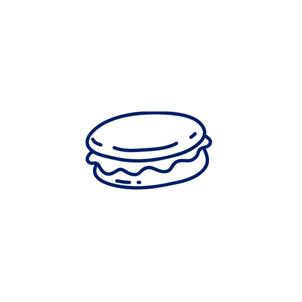 Doodle macaron ikona — Stockový vektor