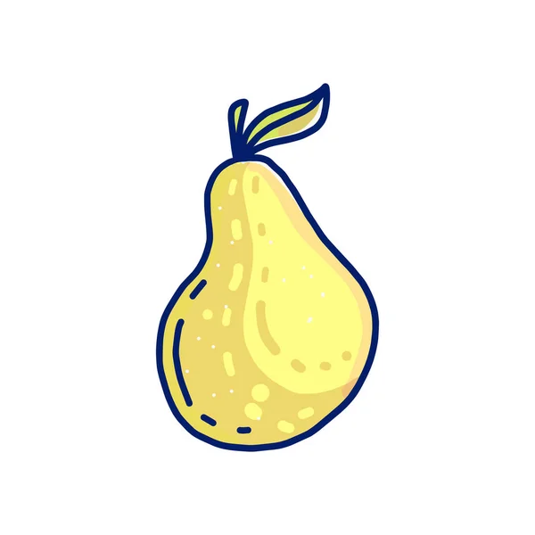 Icono de pera amarilla . — Vector de stock