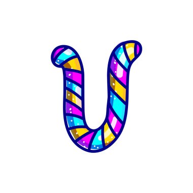 Karnaval şeker kamışı yazı tipi