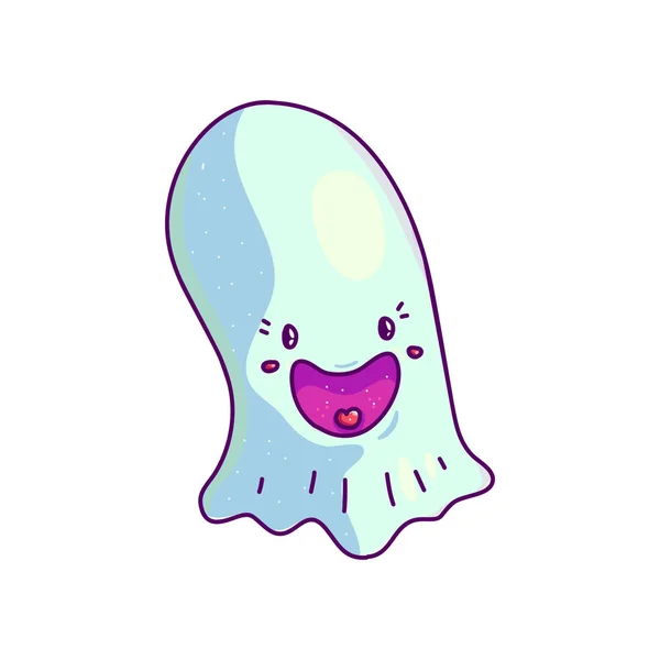 Счастливые милые призраки Хэллоуина — стоковый вектор
