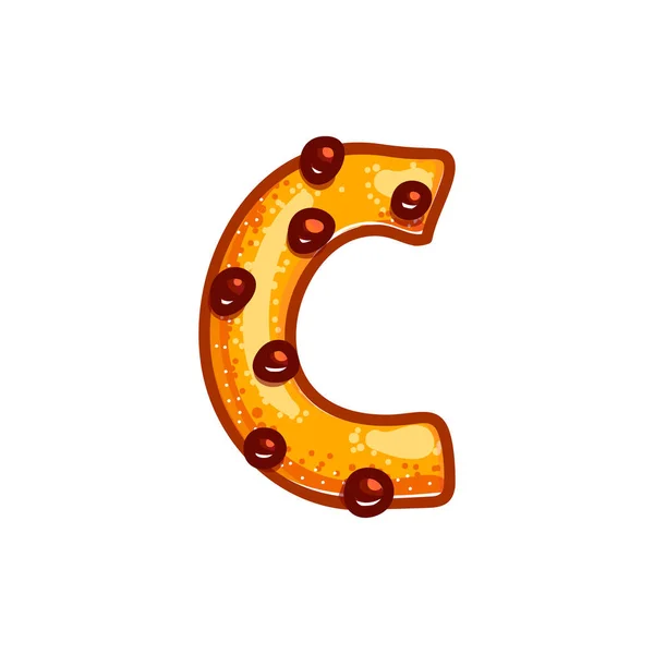 チョコレート チップの文字 — ストックベクタ
