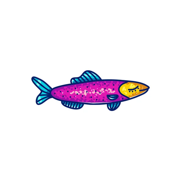 Цветные плавающие морские рыбы — стоковый вектор