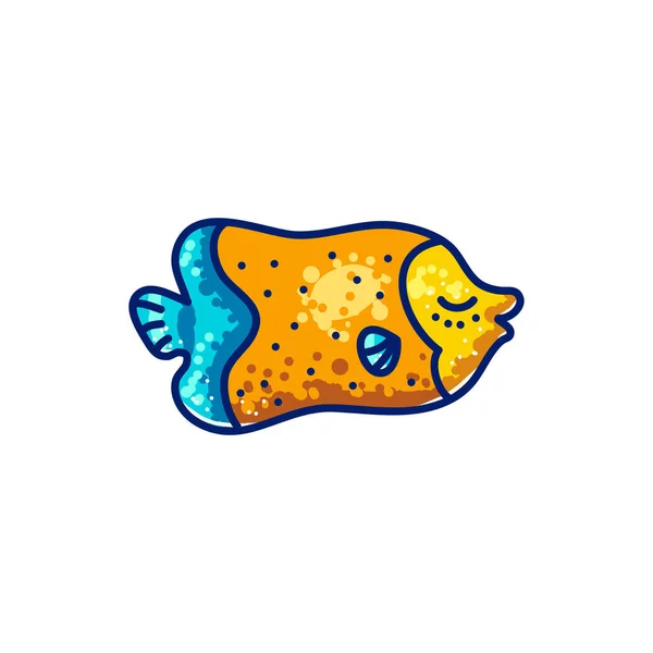 Poisson marin de natation coloré — Image vectorielle