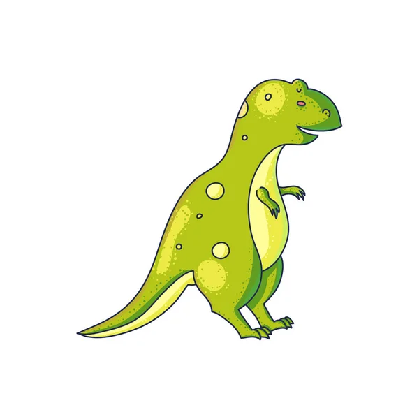 Personaje Dinosaurio Dibujos Animados Dino Jurásico Fantasía Colorido Garabato Mascota — Vector de stock
