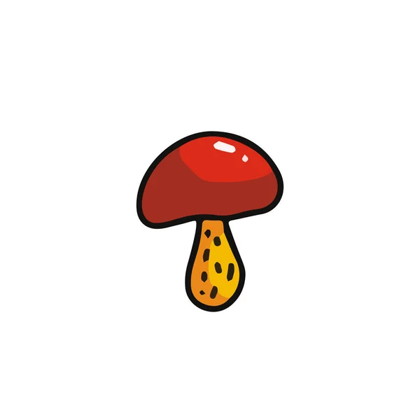Cartoon Mushroom Icon Strokes Game Art Children Book Illustration — Stock Vector
