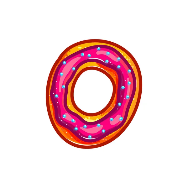 Carta Galleta Con Esmalte Confeti Sweet Donuts Bakery Fuente Galletas — Vector de stock