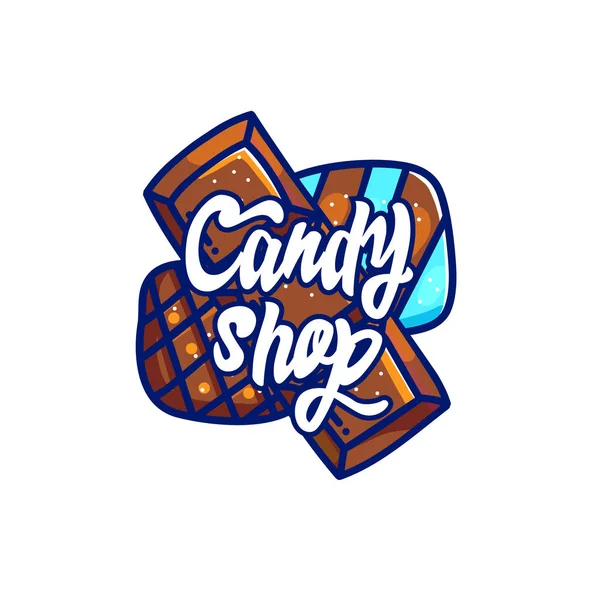 Boutique de bonbons dessin à la main illustration vectorielle de dessin animé — Image vectorielle