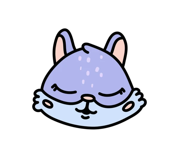 Cute baby rabbit hand drawn vector character icon — ストックベクタ