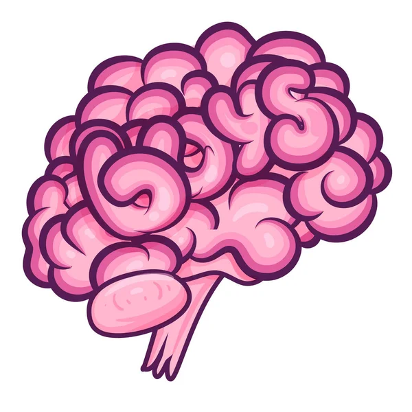 Teen girl brain illustration Stock Vector