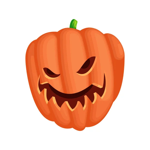 Illustration vectorielle fantasmagorique de citrouille Halloween — Image vectorielle