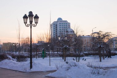 Rusya, Çeçenistan'da, Grozniy - 5 Ocak 2016: - Grozniy şehir yürümek