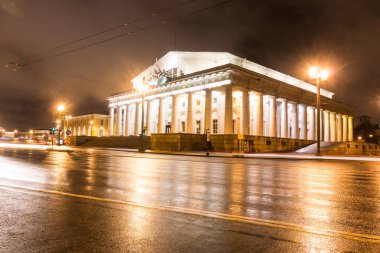 Akademik Dram Tiyatrosu, A.S. Pushkin, Alexandrinsky Tiyatrosu, kış Petersburg 
