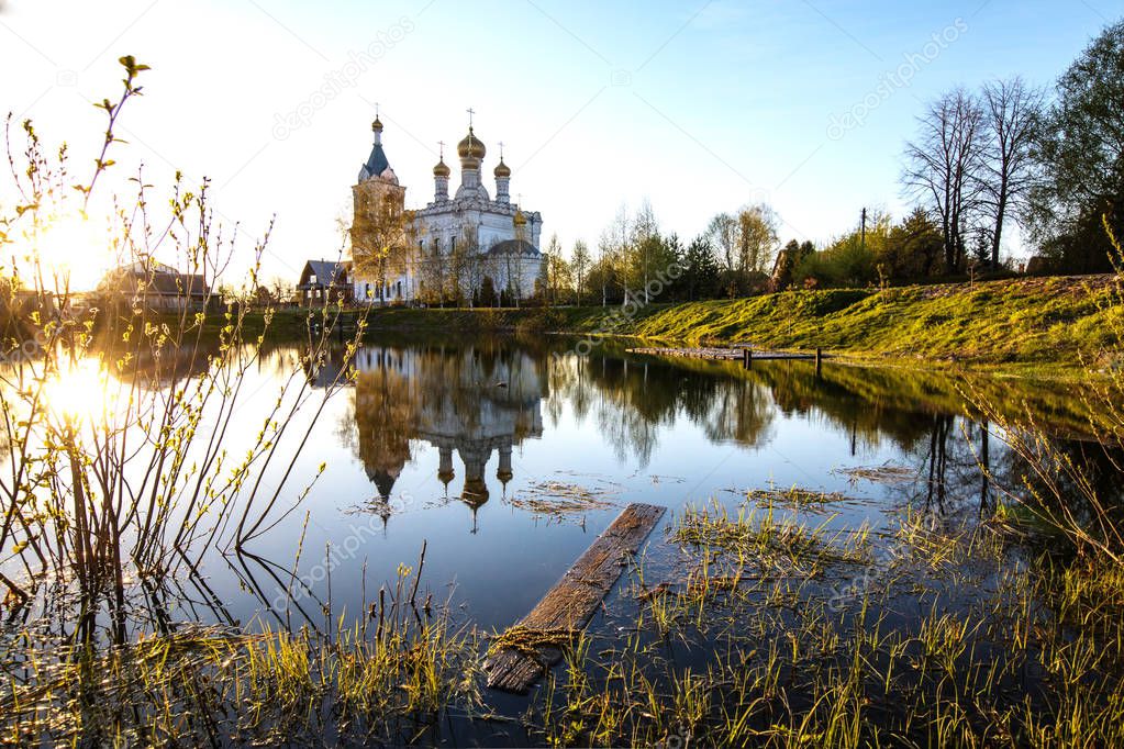 Ancient Russian church in the village of Zhestylevo, Dmitrov district
