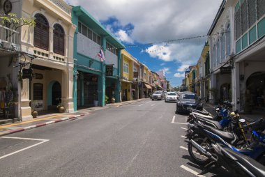 Phuket, Tayland, 27, Eylül, 2018: Phuket Town sokaklarda yürümek