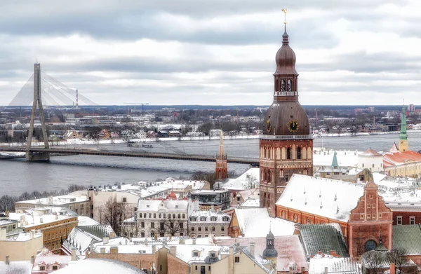 Riga Letônia Janeiro 2019 Vista Catedral São Pedro Riga Vista — Fotografia de Stock