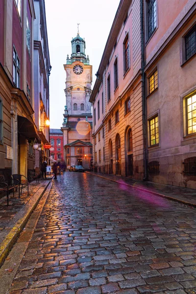 Stockholm Sverige Januari 2019 Gatorna Gamla Stan Stockholm — Stockfoto