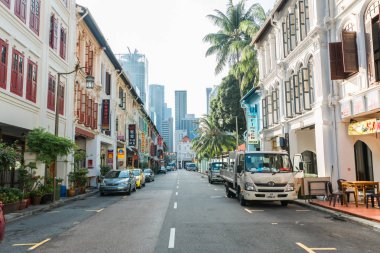 Singapur, 29 Eylül: Chinatown. Singapur mahallesinde yol gösterecek