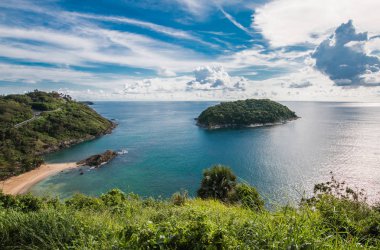 Gözlem güverte - Cape Promtep. Panoramik deniz Phuket