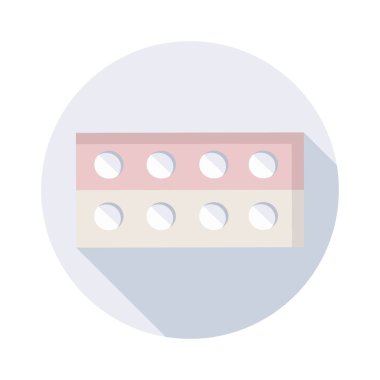 Web tasarımı için uzun gölge ile vektör hapları simgesi