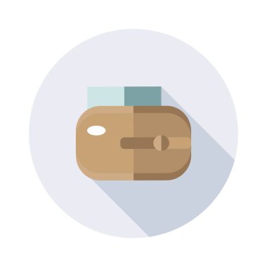 Web tasarımı için uzun gölge ile çanta simgesi