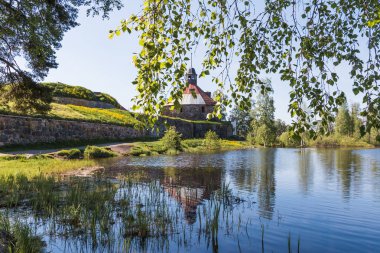 Korela stone fortress in the town of Priozersk, on the island, Russia