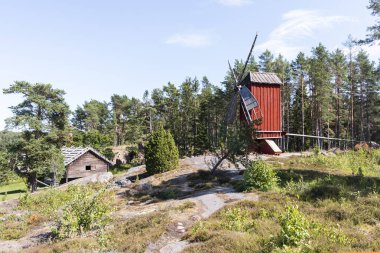 Aland Adaları, Finlandiya - 12 Temmuz 2019 - Jan Karlsgorden müzesi.