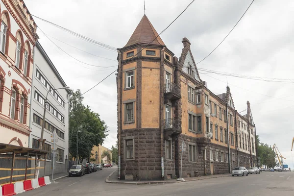 Vyborg Oroszország Augusztus 2019 Vyborg Utcáin Városközpont Orosz Tartomány — Stock Fotó