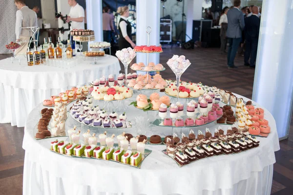 Wedding Dessert Bar and Candy Buffet. Wedding sweets table.