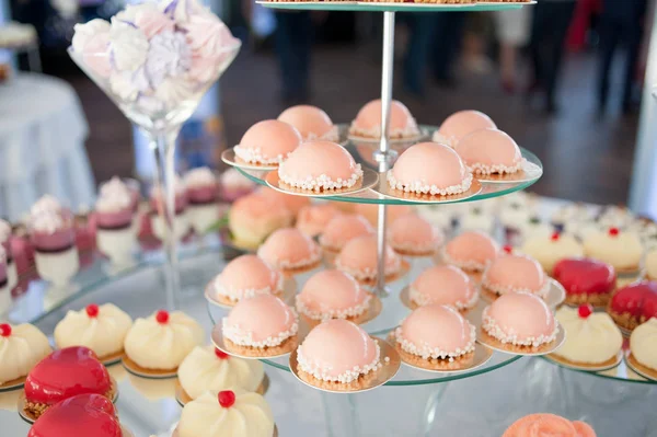 Bar Dei Dolci Nuziali Buffet Caramelle Tavola Dolci Nuziali — Foto Stock