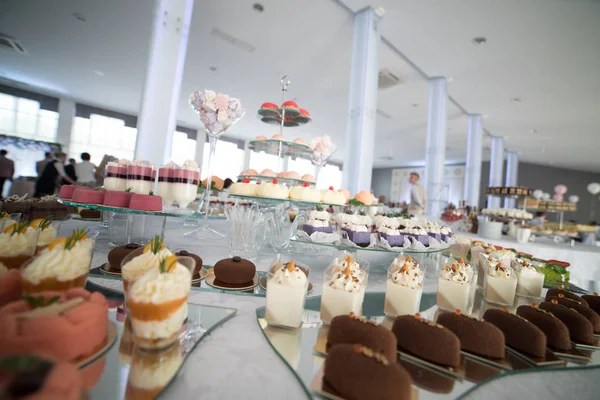 Wedding Dessert Bar and Candy Buffet. Wedding sweets table.