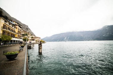 Hallstatt, Austria-Haziran 23, 2019: Kotor şehri manzarası, monthe gro