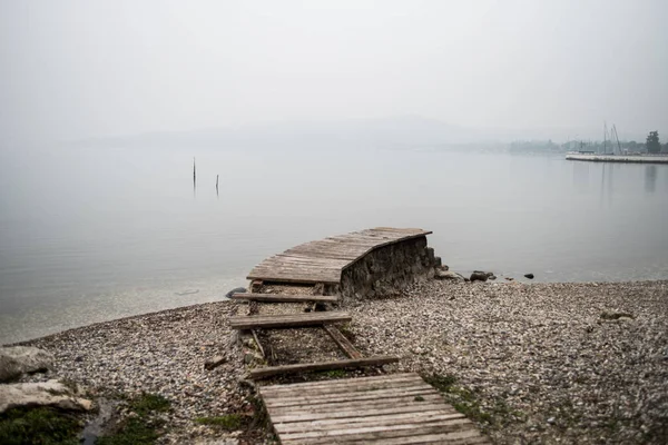 Muelle Madera Lago — Foto de Stock