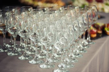 Hizmet tablo. Düğünde dekore edilmiş büfe