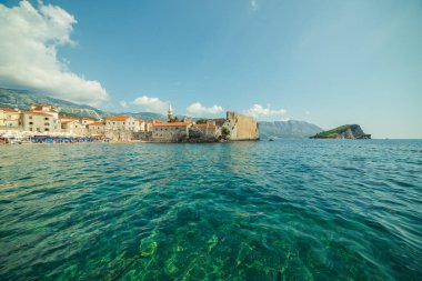 Hırvatların eski Dubrovnik kasabasının güzel manzarası