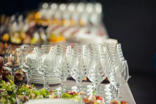 Served Table Decorated Buffet Wedding — Stock Photo, Image