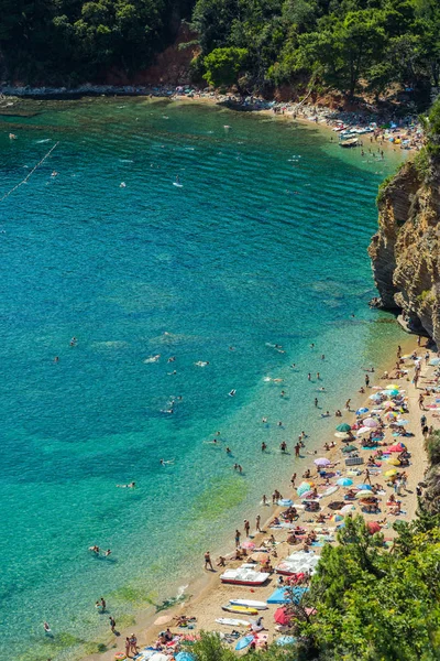 Krásná Krajina Města Budva Černá Hora Moře Hory — Stock fotografie