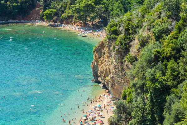 Krásná Krajina Města Budva Černá Hora Moře Hory — Stock fotografie