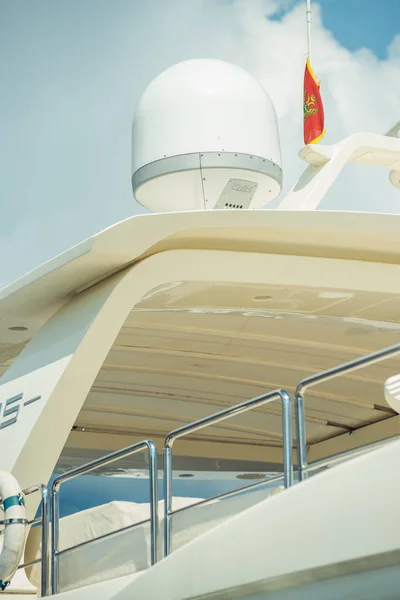 Superjacht Luxusjachten Hafen Bauelemente Details — Stockfoto