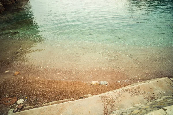 Spiaggia Vip Con Ombrelloni Lettini — Foto Stock