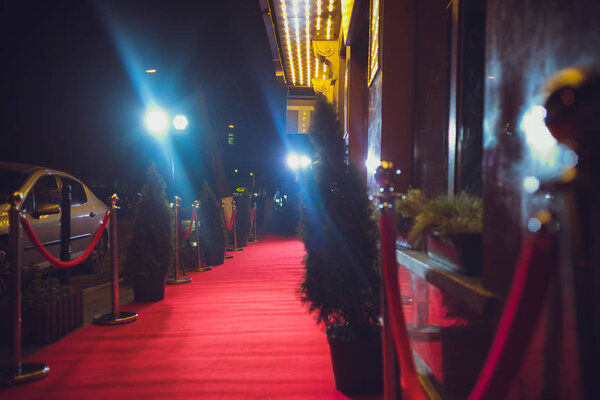 Red carpet entrance decoration