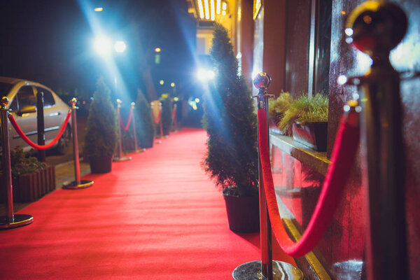 Red carpet entrance decoration