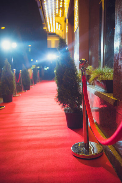 Red carpet entrance decoration