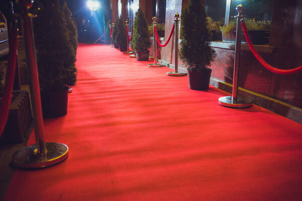 Red carpet entrance decoration