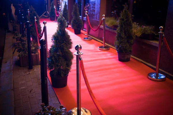 Red Carpet Entrance Decoration — Stock Photo, Image