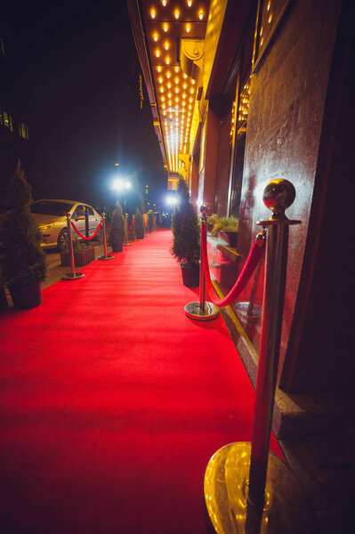 Red carpet entrance decoration
